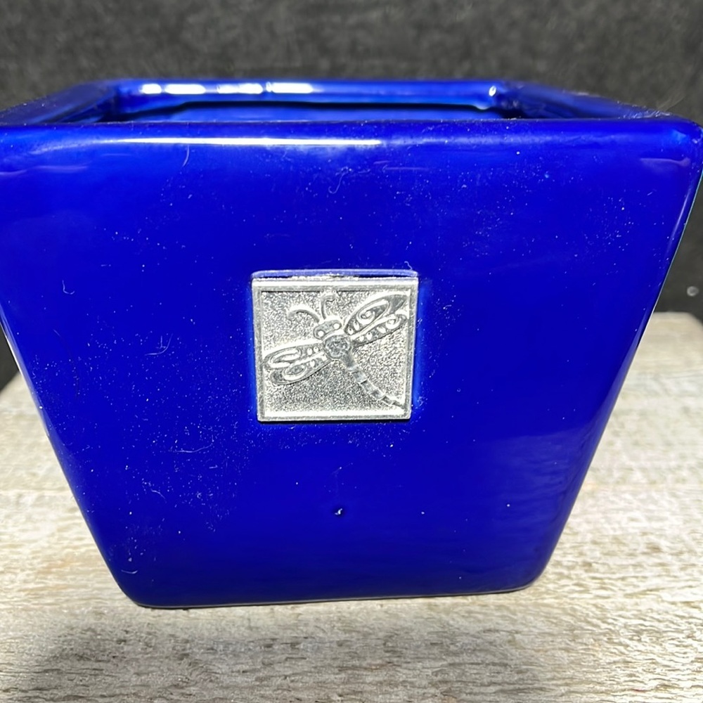 Bloom rite Royal Blue Planter with silver Firefly